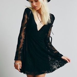 Free People Reign Over Me Black Lace Dress